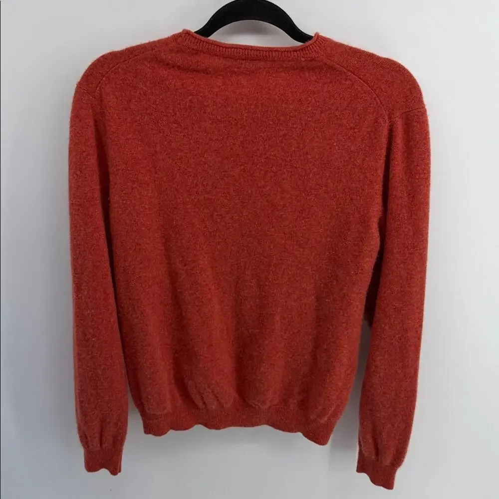 Stenstroms 100% cashmere rolled crewneck pullover knit sweater sz L